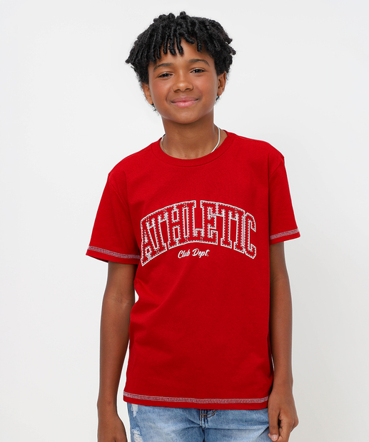 Image_Camiseta Juvenil Estampada Marisa Tam 10 a 16 Vermelho