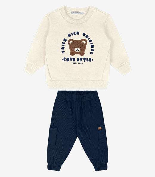 Image_Conjunto Blusão Com Calça Trick Nick Bege