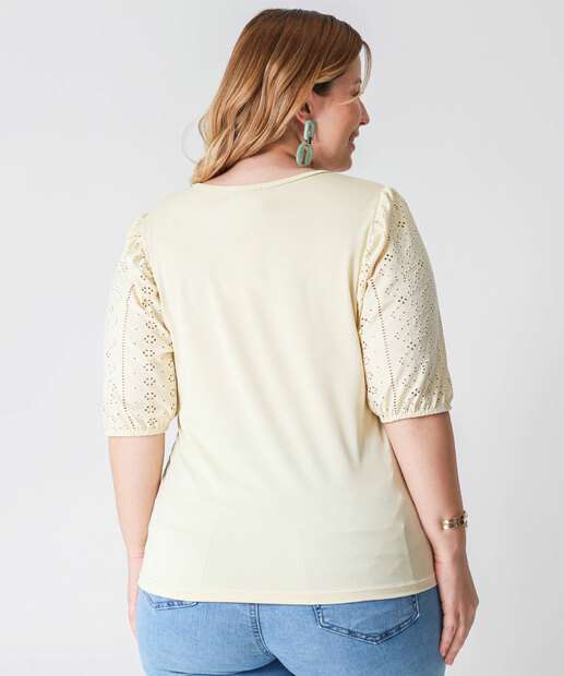 Blusa Plus Size Feminina Laise Marisa Amarelo