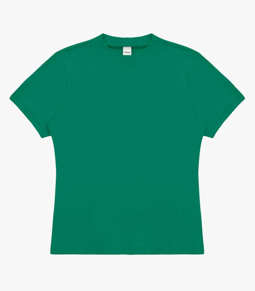 Image_Blusa Feminina Básica Em Ribana Com Gola Rovitex Verde