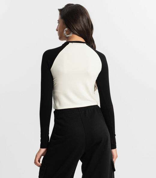 Blusa Juvenil Manga Longa San Diego Minty Preto