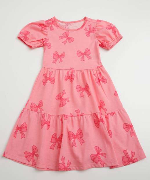 Image_Vestido Infantil Estampa Laço Marisa Tam 4 a 10