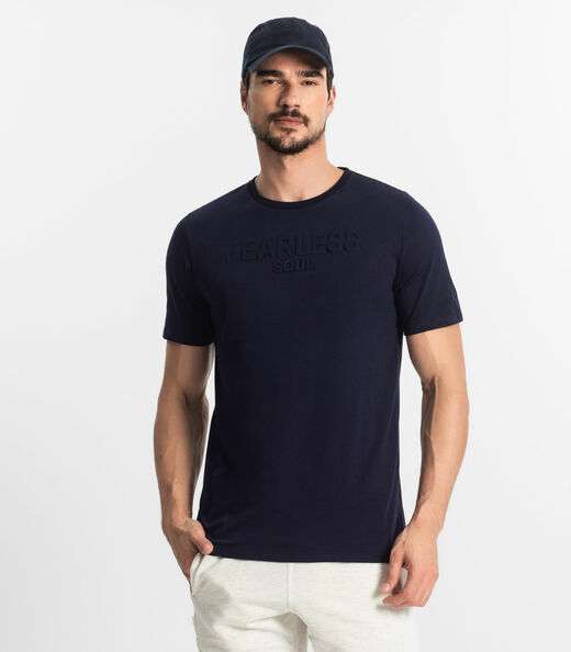 Image_Camiseta Masculina Meia Malha Diametro Azul