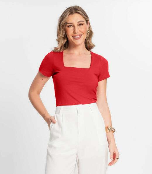 Image_Blusa Feminina Decote Quadrado Endless Vermelho