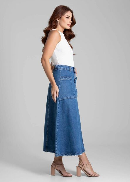 Saia Jeans Sawary Midi - 282062