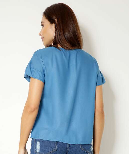Blusa Feminina Básica Manga Curta Marisa