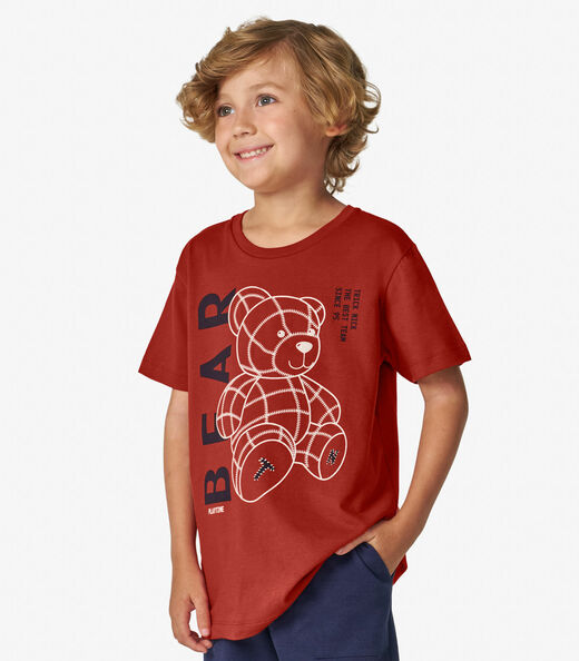 Camiseta Menino em Cotton Leve Trick Nick Laranja