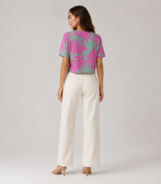 Blusa Feminina Estampada Infinita Cor Verde