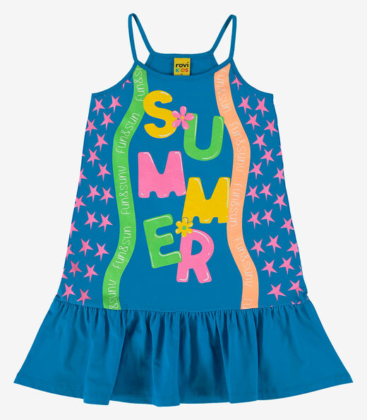 Vestido Infantil Summer Rovi Kids Azul