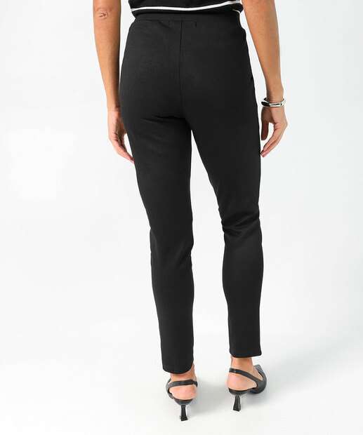 Calça Feminina Legging Botões Bolsos Marisa Preto