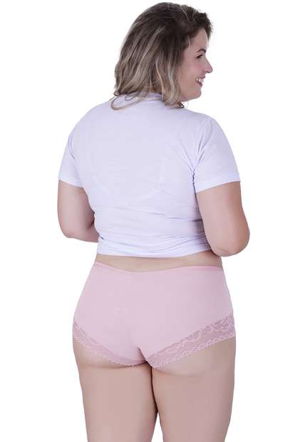 Calcinha Queridinha Plus Size Microfibra Concept Lingerie Rosa
