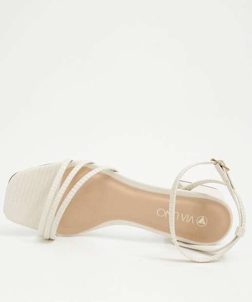 Sandália Salto Grosso Feminina Via Uno 