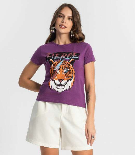 Image_Blusa T-Shirt Feminina Estampada Select Roxo
