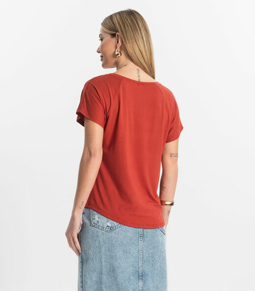 Blusa Feminina Viscotorcion Rovitex Vermelho