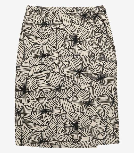 Saia Super Midi Feminina Plus Size Secret Glam Bege