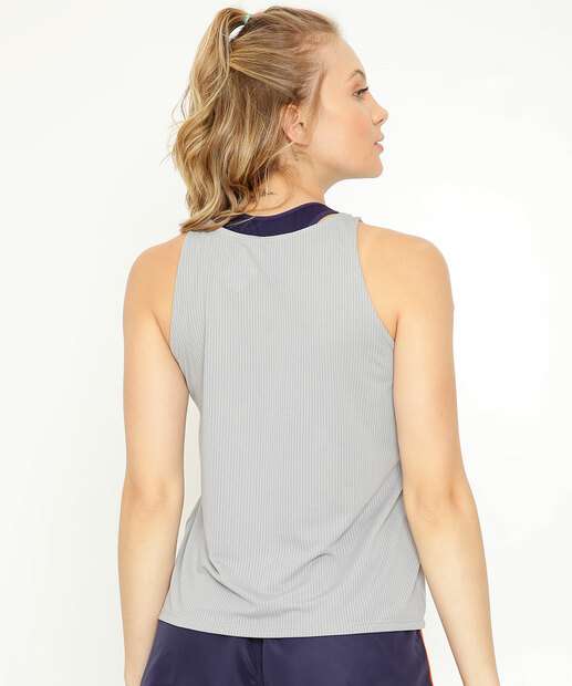 Blusa Regata Feminina Fitness Textura Marisa