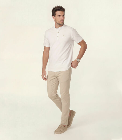 Camiseta Masculina Visco Cotton Diametro Bege