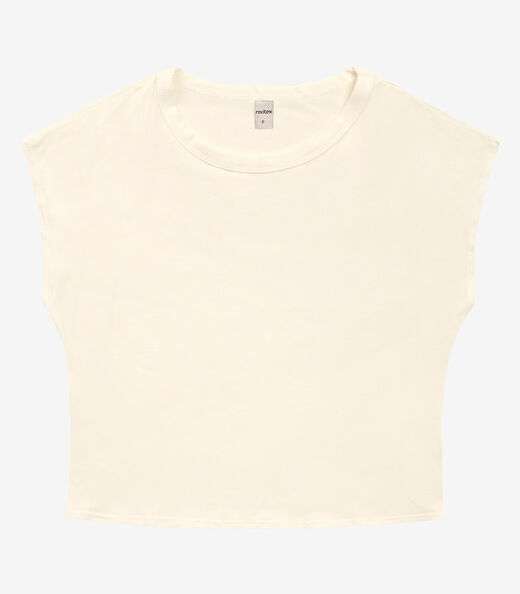 Blusa Básica Feminina Viscotorcion Rovitex Bege