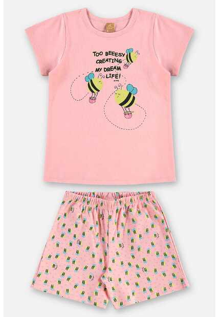 Pijama Infantil Feminino em Suedine Up Baby