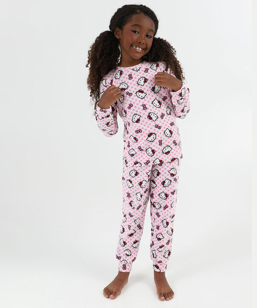 Image_Pijama Infantil Hello Kitty Manga Longa Tam 4 a 12 Rosa