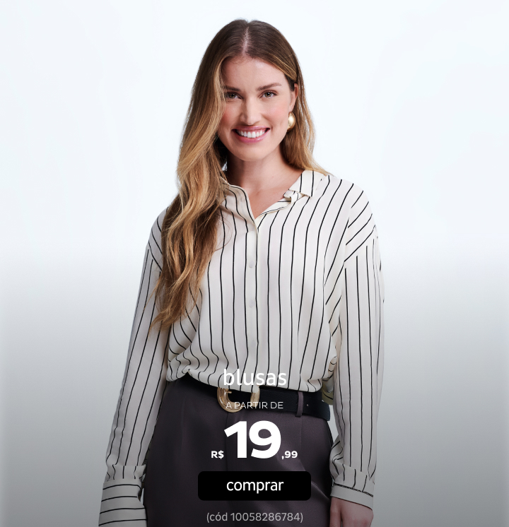 Blusas a partir de R$19,99