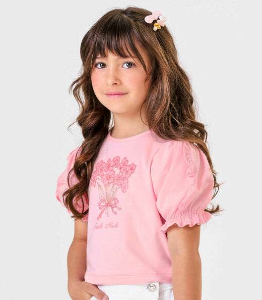 Conjunto Blusa Com Shorts Saia Sarja Trick Nick Branco