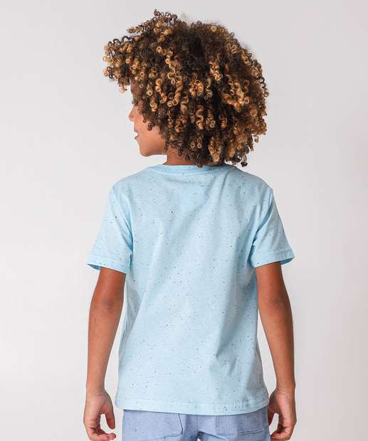 Camiseta Infantil Botonê Coqueiro Marisa Tam 4 a 10 Azul