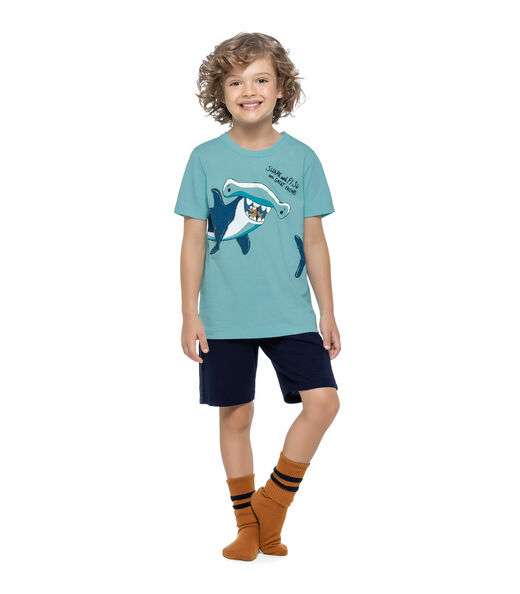 Pijama Infantil Shark Trick Nick Azul