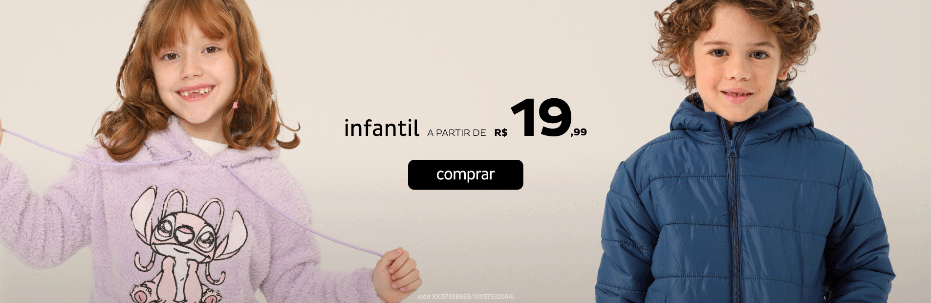 Infantil a partir de R$19,99