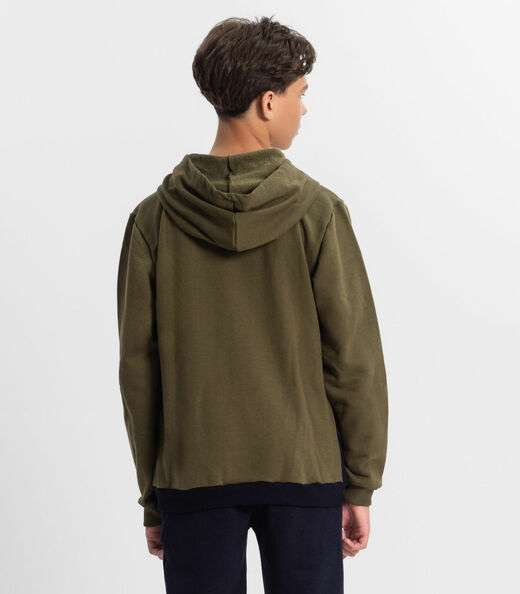 Blusão Juvenil Masculino Com Capuz Minty Verde