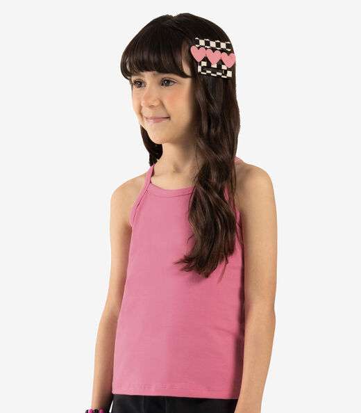 Regata De Alça Infantil Feminina Rovi Kids Rosa