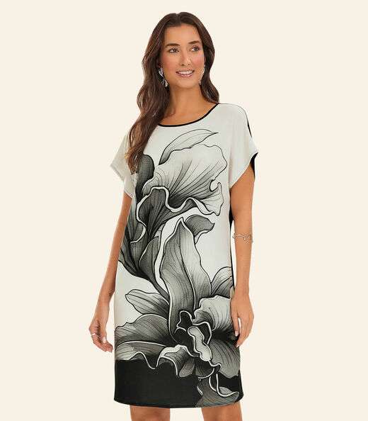 Vestido Curto Feminino Poly Flex Rovitex Preto