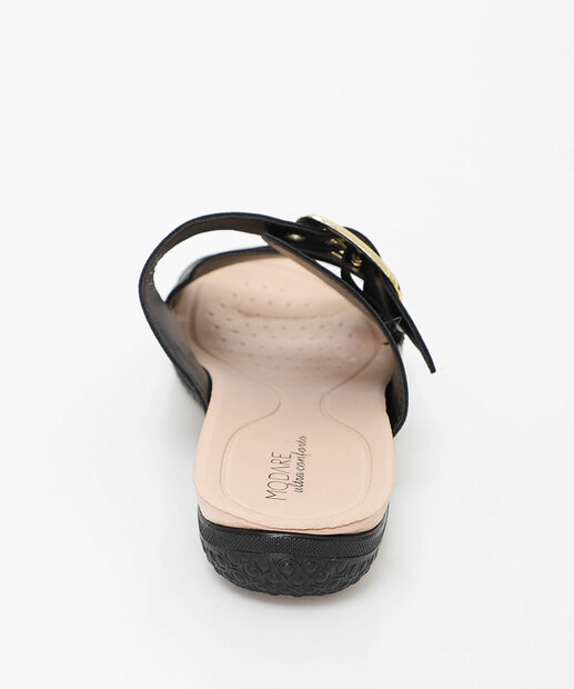 Rasteirinha Feminina Conforto Fivela Modare Preto