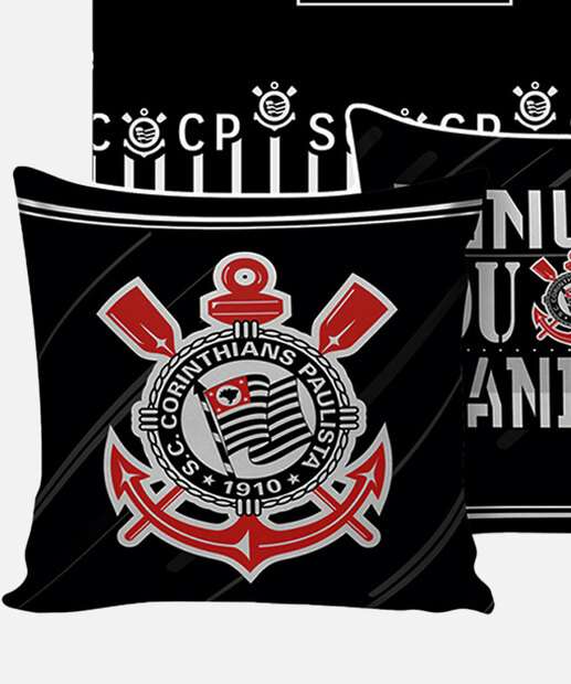 Manta Almofada Infantil Corinthians Jolitex 1 Peça