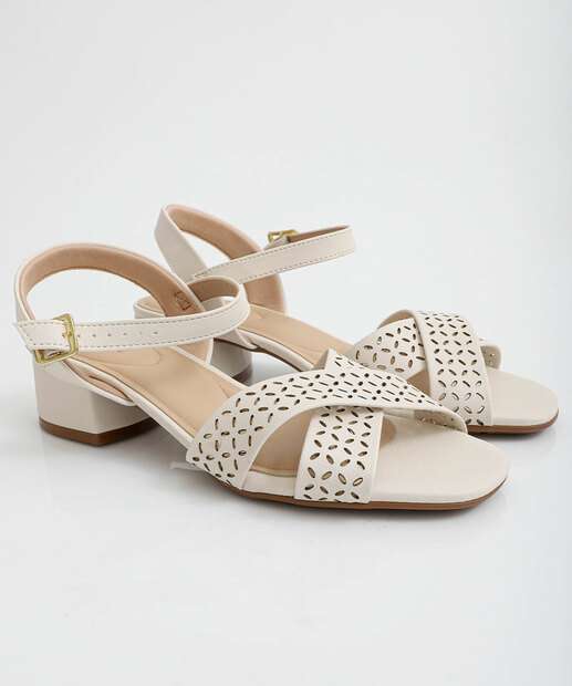 Sandália Feminina Salto Grosso Modare