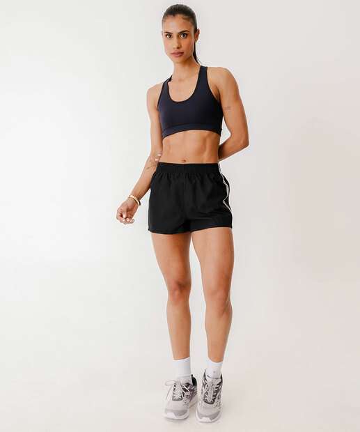 Shorts Feminino Fitness Faixas Marisa