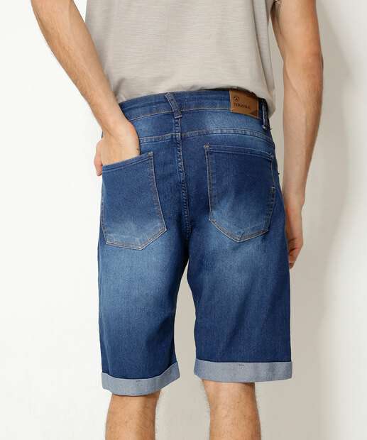 Bermuda Masculina Jeans Destroyed Bolsos