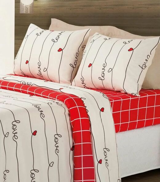 Jogo Capa de Edredom Queen 3 Peças Lar e Lazer Branco