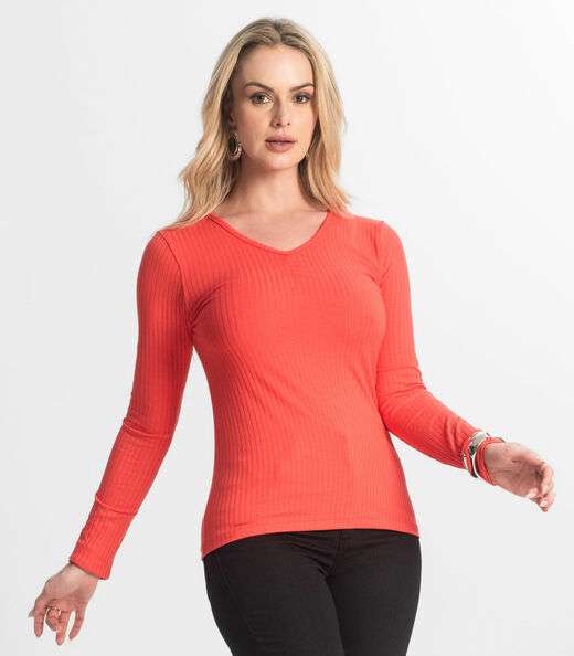 Blusa Feminina Canelada Select Vermelho