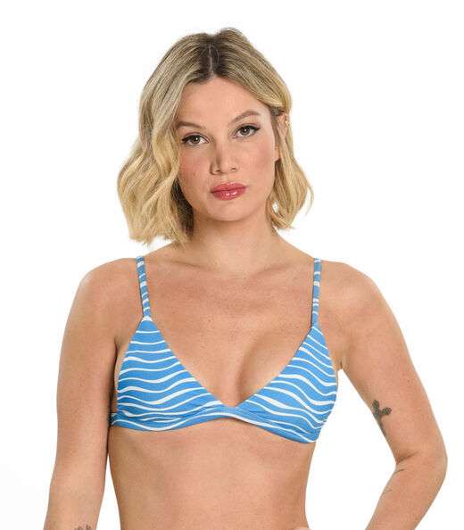 Biquíni Triângulo Fio Duplo Loule Azul