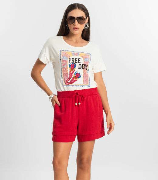 Image_Shorts Feminino Linho Strong Endless Vermelho