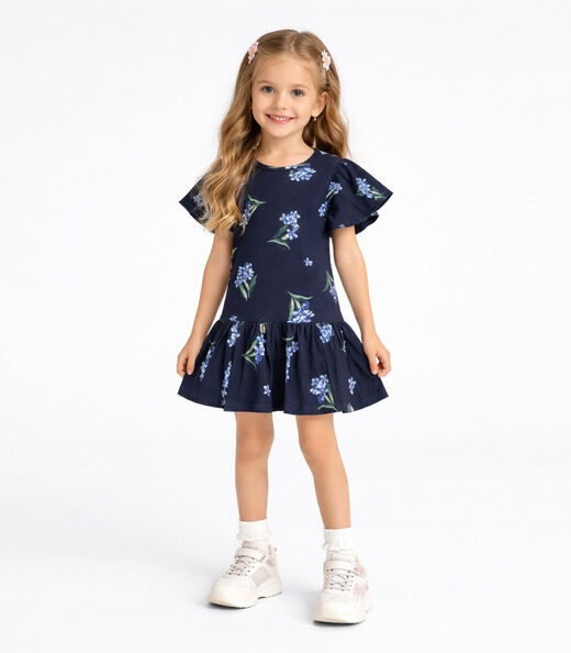 Image_Vestido Infantil em Cotton Leve Trick Nick Azul