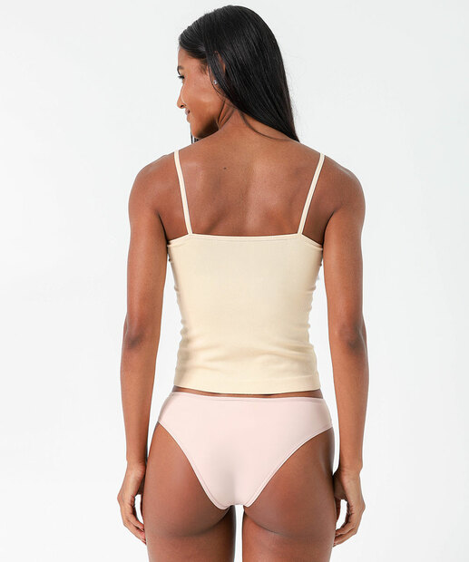 Kit 2 Calcinhas Biquíni Estampada Bege