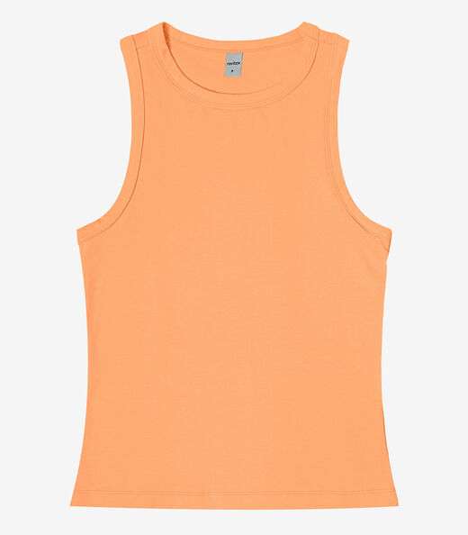 Regata Básica Feminina em Cotton Leve Rovitex Laranja