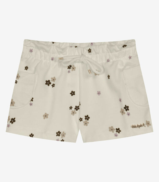 Conjunto Menina Blusa Com Shorts Trick Nick Bege