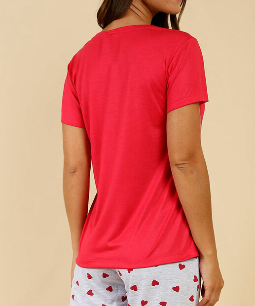 Pijama Feminino Estampa Minnie Manga Curta Disney