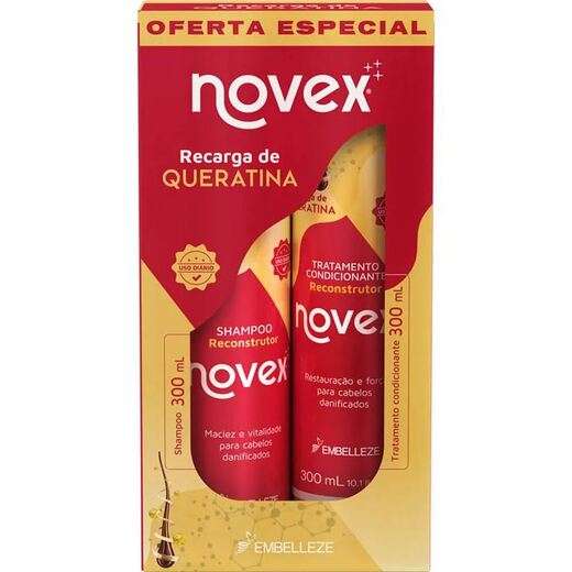 Image_Shampoo e Condicionador Novex 300ml Recarga De Queratina