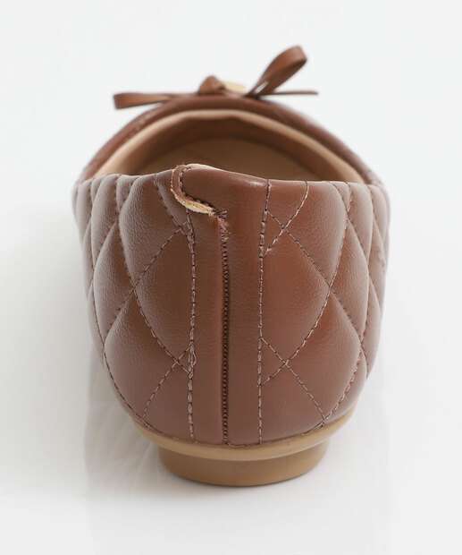 Sapatilha Feminina Bico Redondo Moleca Marrom