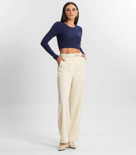 Blusa Feminina Manga Longa Endless Azul