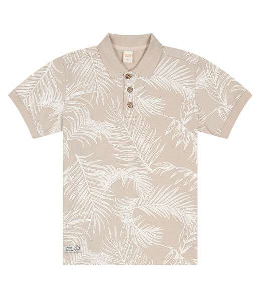 Camisa Polo Infantil Em Cotton Trick Nick Bege